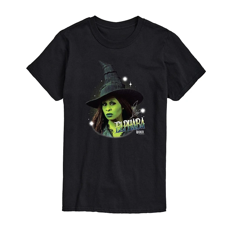 Mens Crew Neck Short Sleeve Regular Fit Wicked Graphic T-Shirt