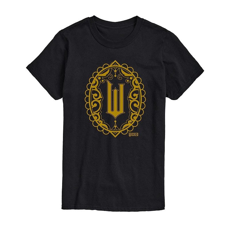 Mens Crew Neck Short Sleeve Regular Fit Wicked Graphic T-Shirt
