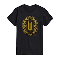 Mens Crew Neck Short Sleeve Regular Fit Wicked Graphic T-Shirt