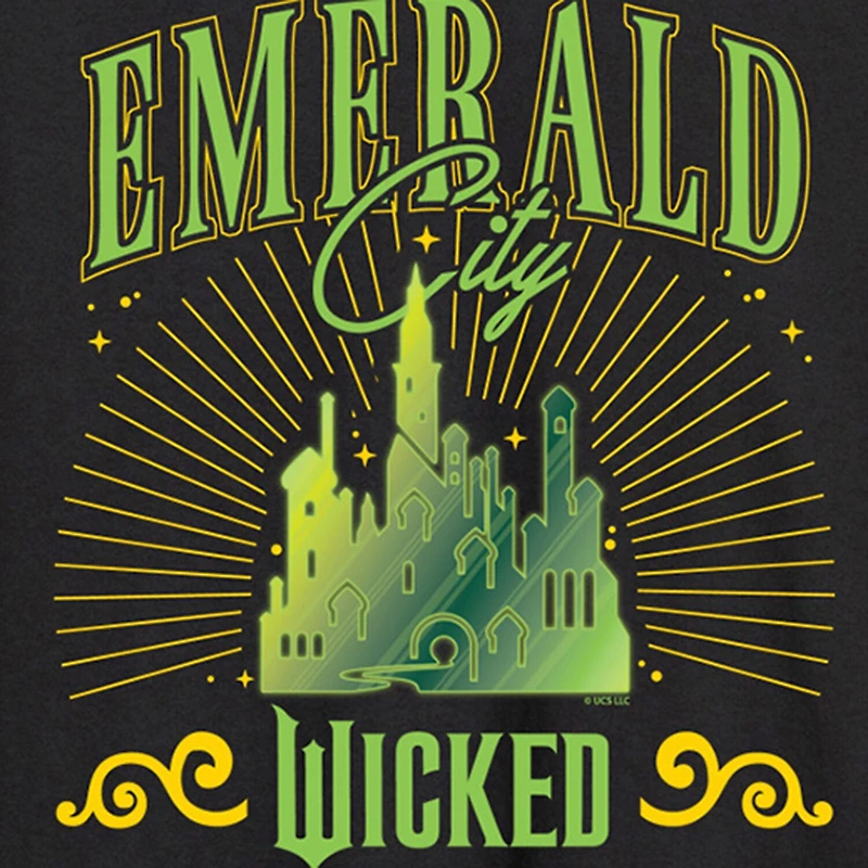 Mens Crew Neck Long Sleeve Regular Fit Wicked Graphic T-Shirt