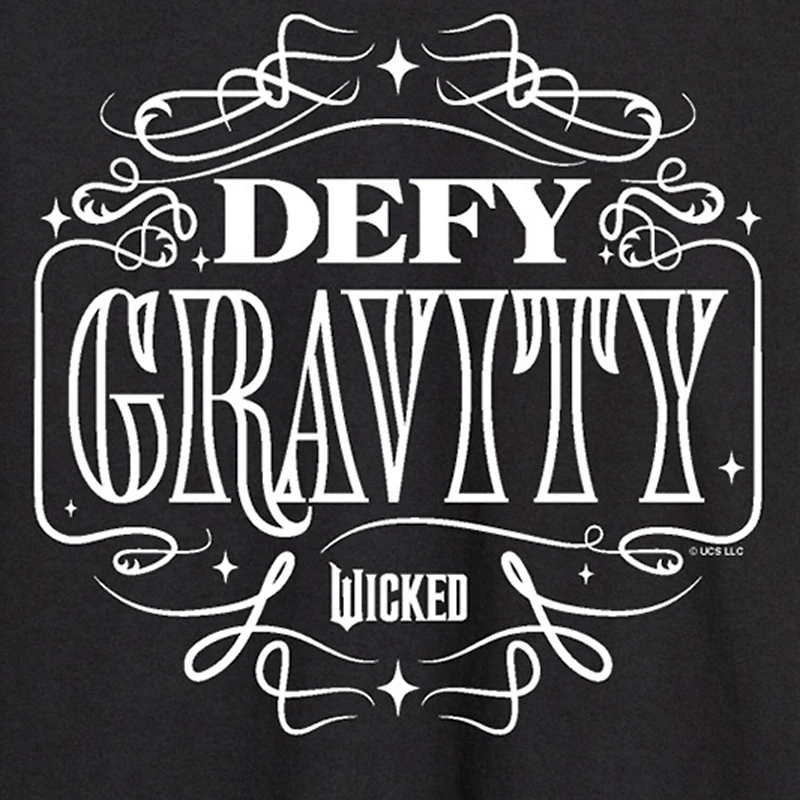 Mens Crew Neck Long Sleeve Regular Fit Wicked Graphic T-Shirt