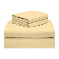Pointehaven Cotton Soft Feel 190 Gsm Printed Or Solid Flannel Sheet Set