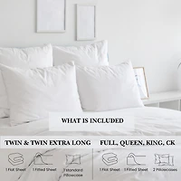 Pointehaven Cotton Soft Feel 190 Gsm Printed Or Solid Flannel Sheet Set