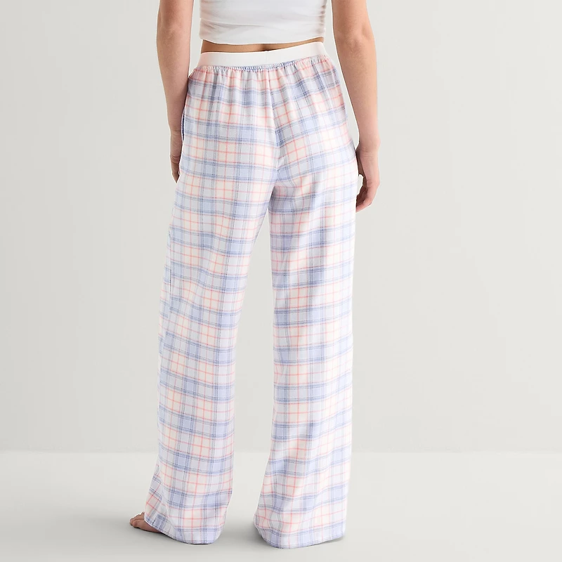 Arizona Womens Juniors Flannel Pajama Pants