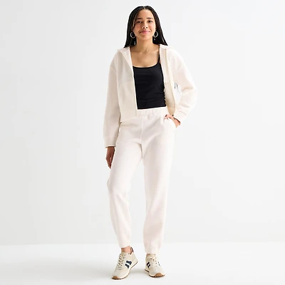 Juicy By Juicy Couture Womens Juniors Flare Mid Rise Fleece Jogger Pant