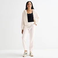 Juicy By Juicy Couture Womens Juniors Flare Mid Rise Fleece Jogger Pant