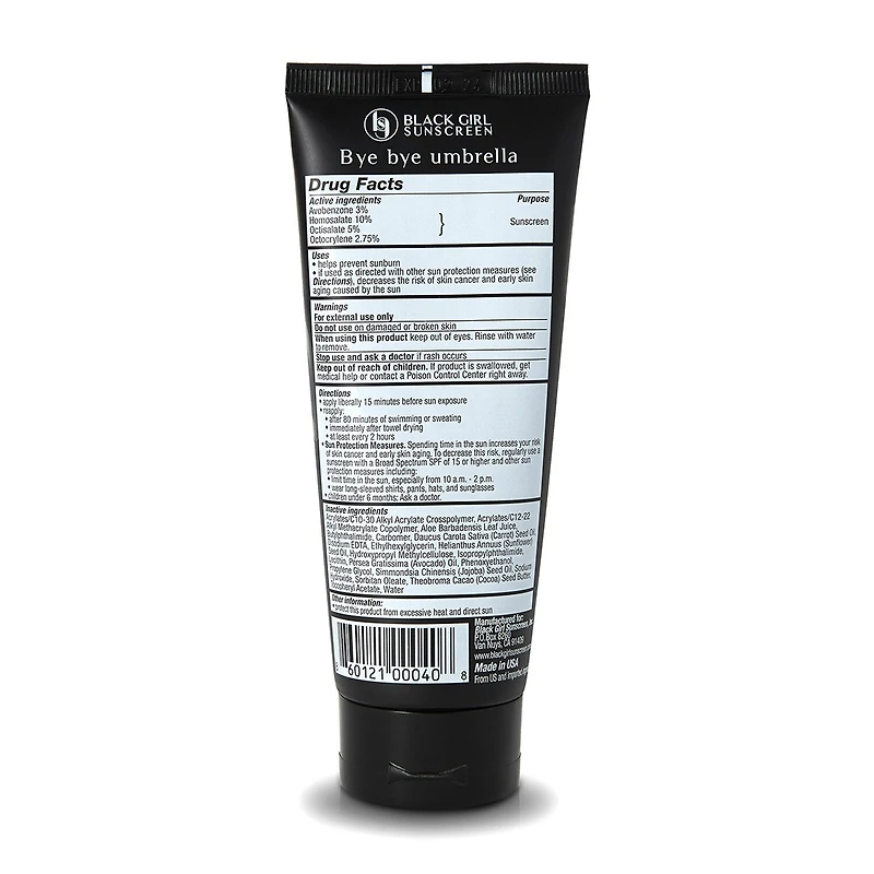 Black Girl Sunscreen Spf 30 Moisturizing Sunscreen Lotion For Face And Body-3 Oz.