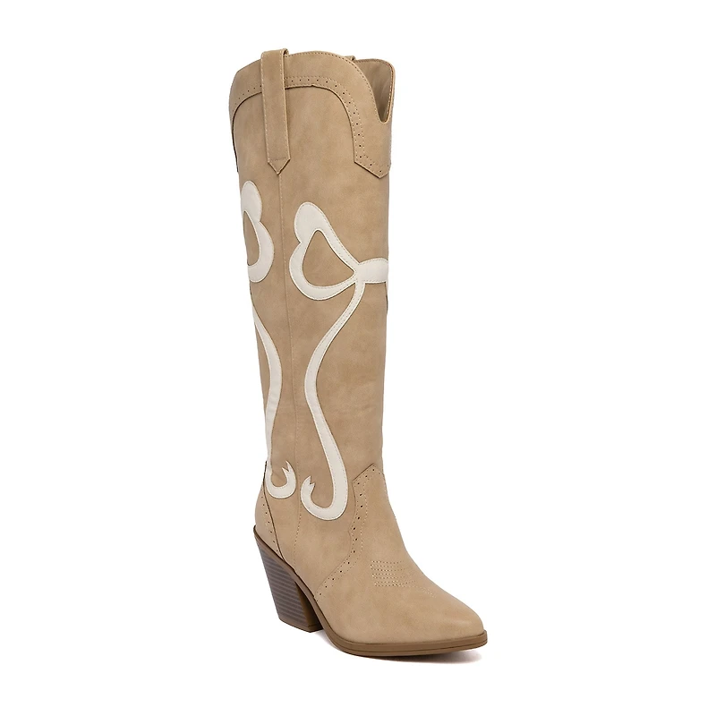 Sugar Kammy Womens Block Heel Cowboy Boots