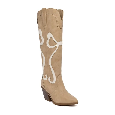 Sugar Kammy Womens Block Heel Cowboy Boots