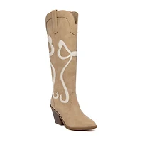 Sugar Kammy Womens Block Heel Cowboy Boots