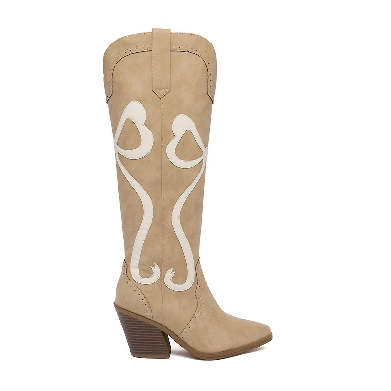 Sugar Kammy Womens Block Heel Cowboy Boots