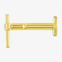 Gold Addiction Womens 10K Gold Ball Cross Heart 3 Pair Earring Set