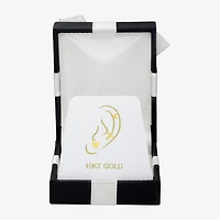 Gold Addiction Womens 10K Gold Ball Cross Heart 3 Pair Earring Set