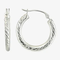 Womens 10K Gold 18mm Round Hoop Earrings