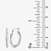 Womens 10K Gold 18mm Round Hoop Earrings