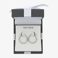Womens 10K Gold 18mm Round Hoop Earrings