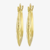 Womens 14K Gold 20mm Round Hoop Earrings