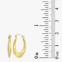 Womens 14K Gold 20mm Round Hoop Earrings