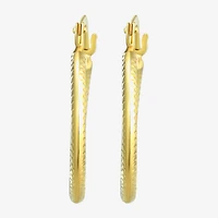 Womens 14K Gold 17.5mm Round Hoop Earrings