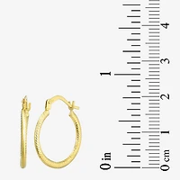 Womens 14K Gold 17.5mm Round Hoop Earrings