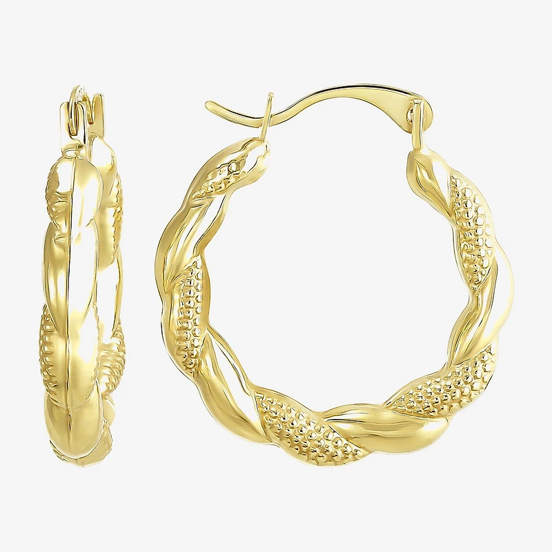 Womens 10K Gold 3 Pair Earring Set