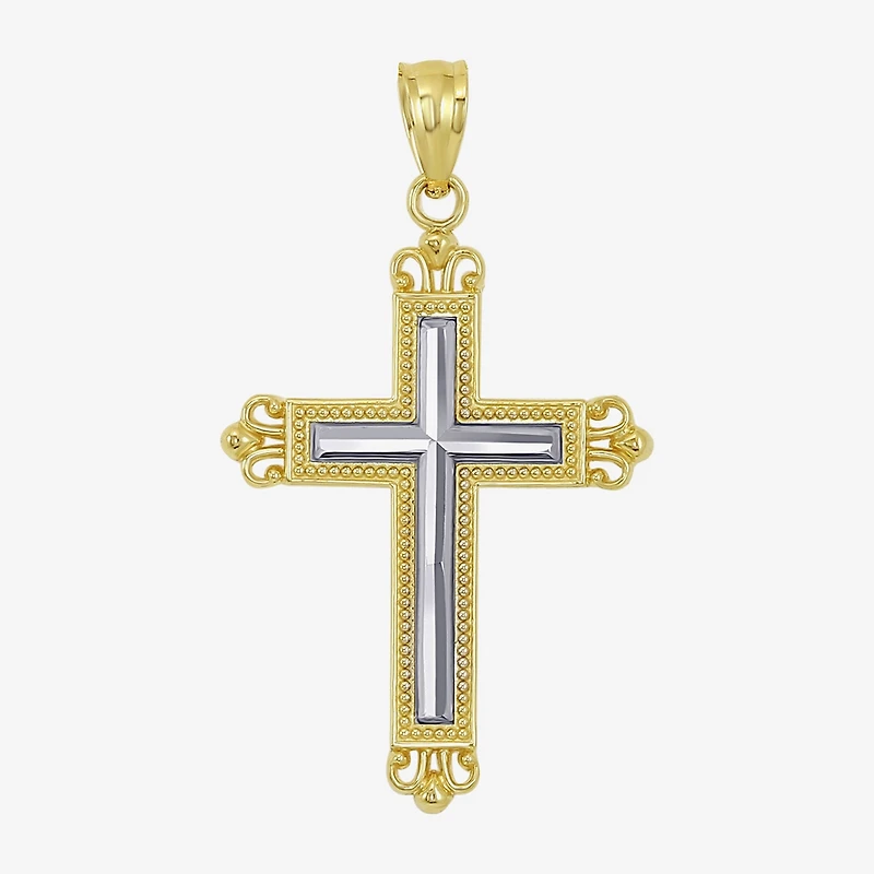 Cross Unisex Adult 14K Two Tone Gold Cross Pendant