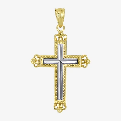 Cross Unisex Adult 14K Two Tone Gold Cross Pendant