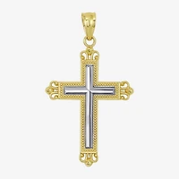 Cross Unisex Adult 14K Two Tone Gold Cross Pendant