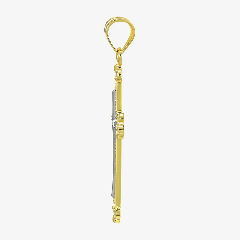 Cross Unisex Adult 14K Two Tone Gold Cross Pendant