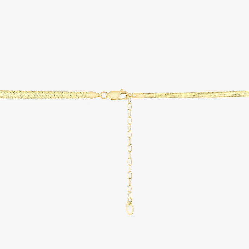 Limited Quantities! Womens 14K Gold 18 Inch Herringbone Chain Necklace