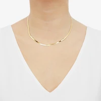 Limited Quantities! Womens 14K Gold 18 Inch Herringbone Chain Necklace