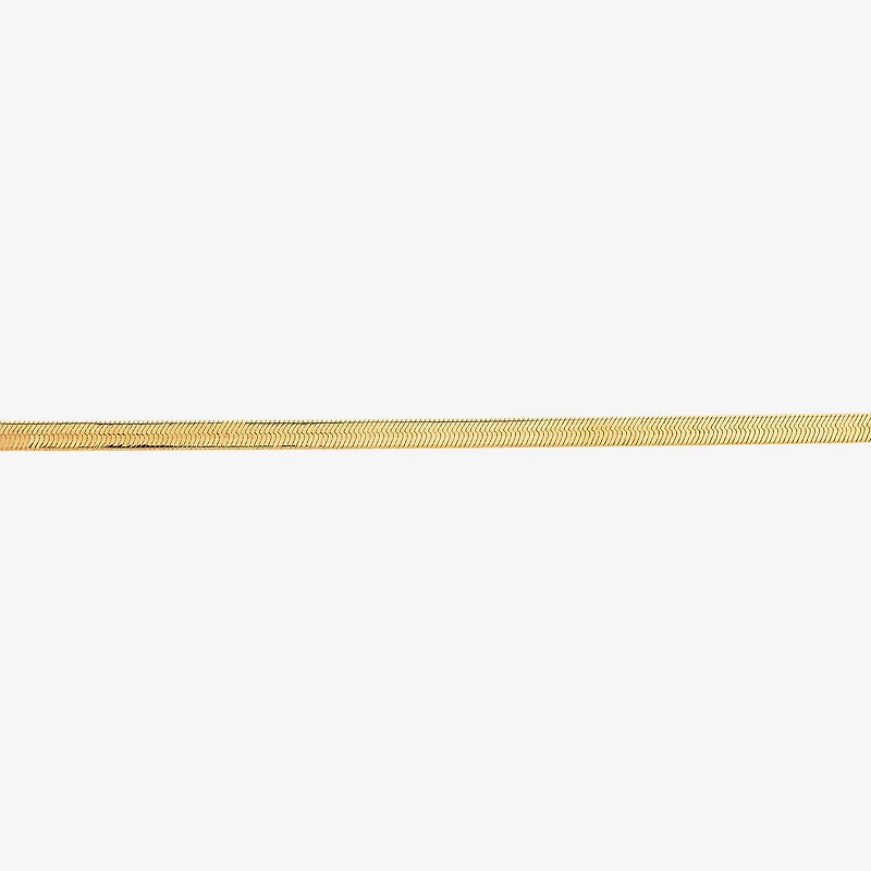 Limited Quantities! Womens 14K Gold 18 Inch Herringbone Chain Necklace