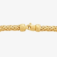 Limited Quantities! Womens 14K Gold 7.5 Inch Hollow Popcorn Chain Bracelet