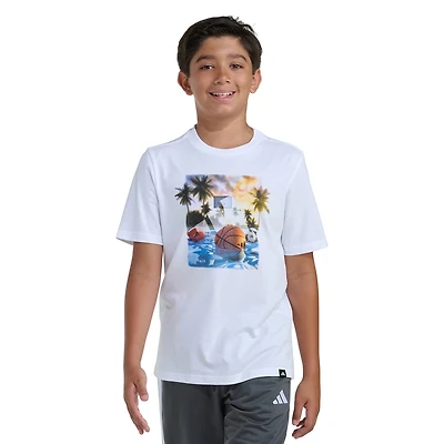 adidas Big Kid Boys Crew Neck Short Sleeve Regular Fit Graphic T-Shirt