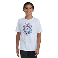 adidas Big Kid Boys Crew Neck Short Sleeve Regular Fit Husky Graphic T-Shirt