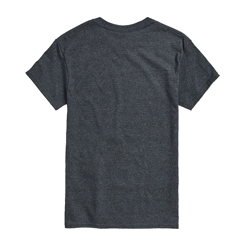 Mens Round Neck Short Sleeve Regular Fit Snoopy Big and Tall Graphic T-Shirt