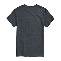 Mens Round Neck Short Sleeve Regular Fit Snoopy Big and Tall Graphic T-Shirt