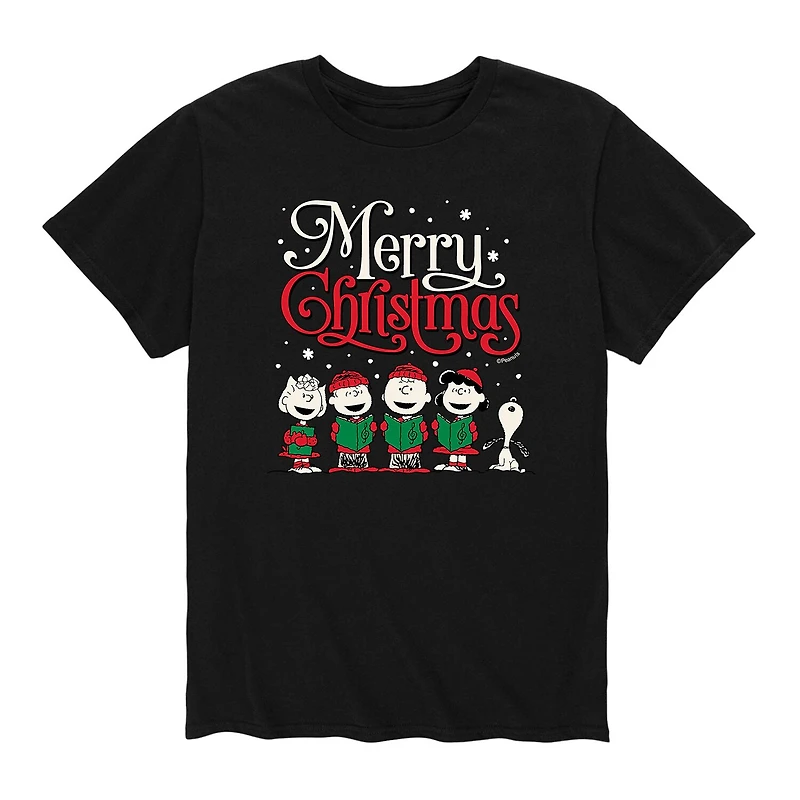 Mens Crew Neck Short Sleeve Regular Fit Peanuts Big and Tall Graphic T-Shirt