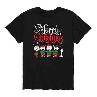 Mens Crew Neck Short Sleeve Regular Fit Peanuts Big and Tall Graphic T-Shirt