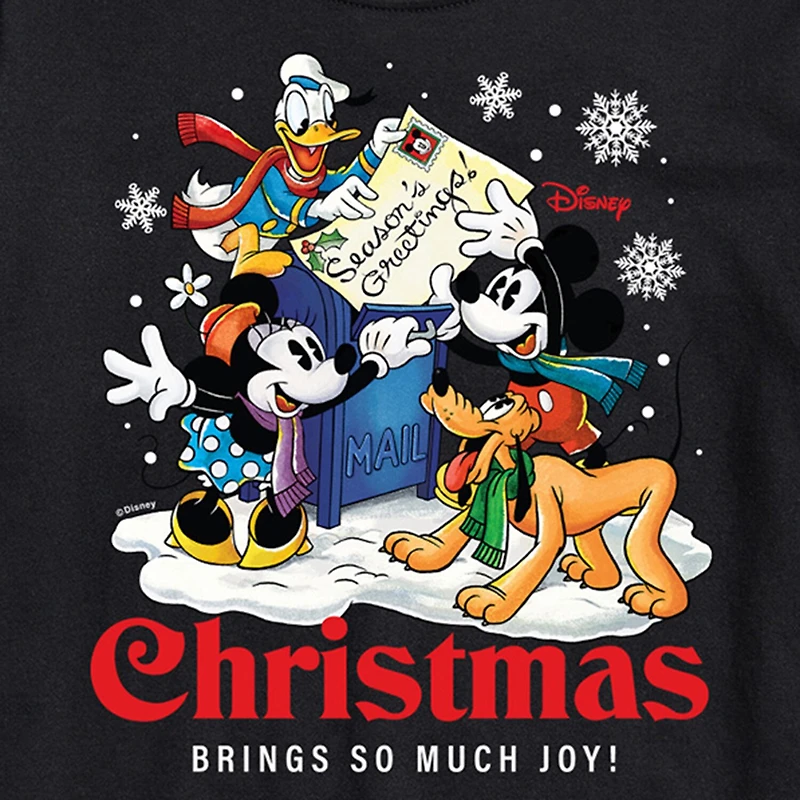 Mens Crew Neck Short Sleeve Regular Fit Mickey and Friends Big Tall Graphic T-Shirt