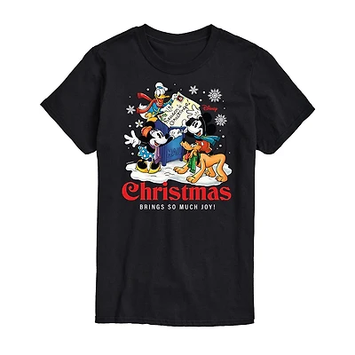 Mens Crew Neck Short Sleeve Regular Fit Mickey and Friends Big Tall Graphic T-Shirt