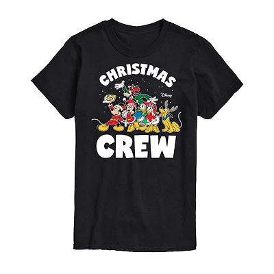 Mens Crew Neck Short Sleeve Regular Fit Mickey and Friends Big Tall Graphic T-Shirt