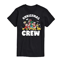 Mens Crew Neck Short Sleeve Regular Fit Mickey and Friends Big Tall Graphic T-Shirt