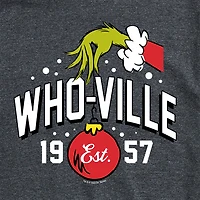 Mens Crew Neck Short Sleeve Regular Fit Grinch Big and Tall Graphic T-Shirt