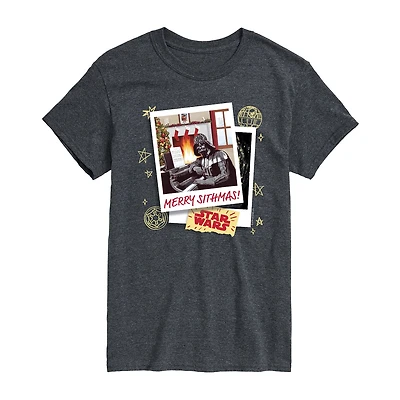 Mens Crew Neck Short Sleeve Regular Fit Star Wars Graphic T-Shirt