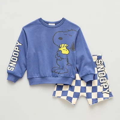 Grayson Little Toddler Boys Snoopy 2-pc. Short Set