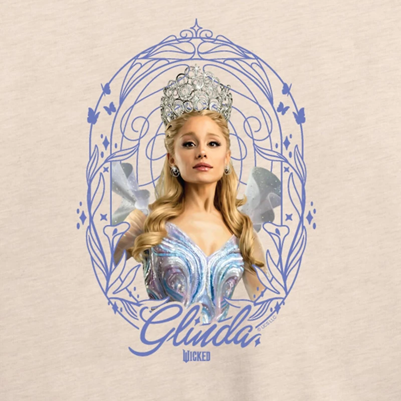 Glinda Frame Womens Boat Neck Long Sleeve Regular Fit Wicked Graphic T-Shirt