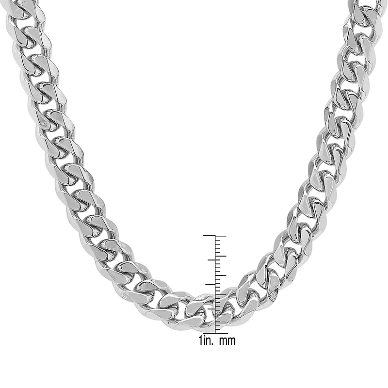 Mens Stainless Steel Hypoallergenic 24 Inch Curb Chain Necklace