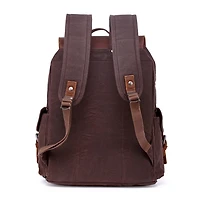 TSD Brand Stone Creek Waxed Canvas Unisex Adult Adjustable Straps Padded Straps Backpack
