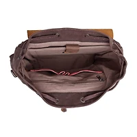 TSD Brand Stone Creek Waxed Canvas Unisex Adult Adjustable Straps Padded Straps Backpack